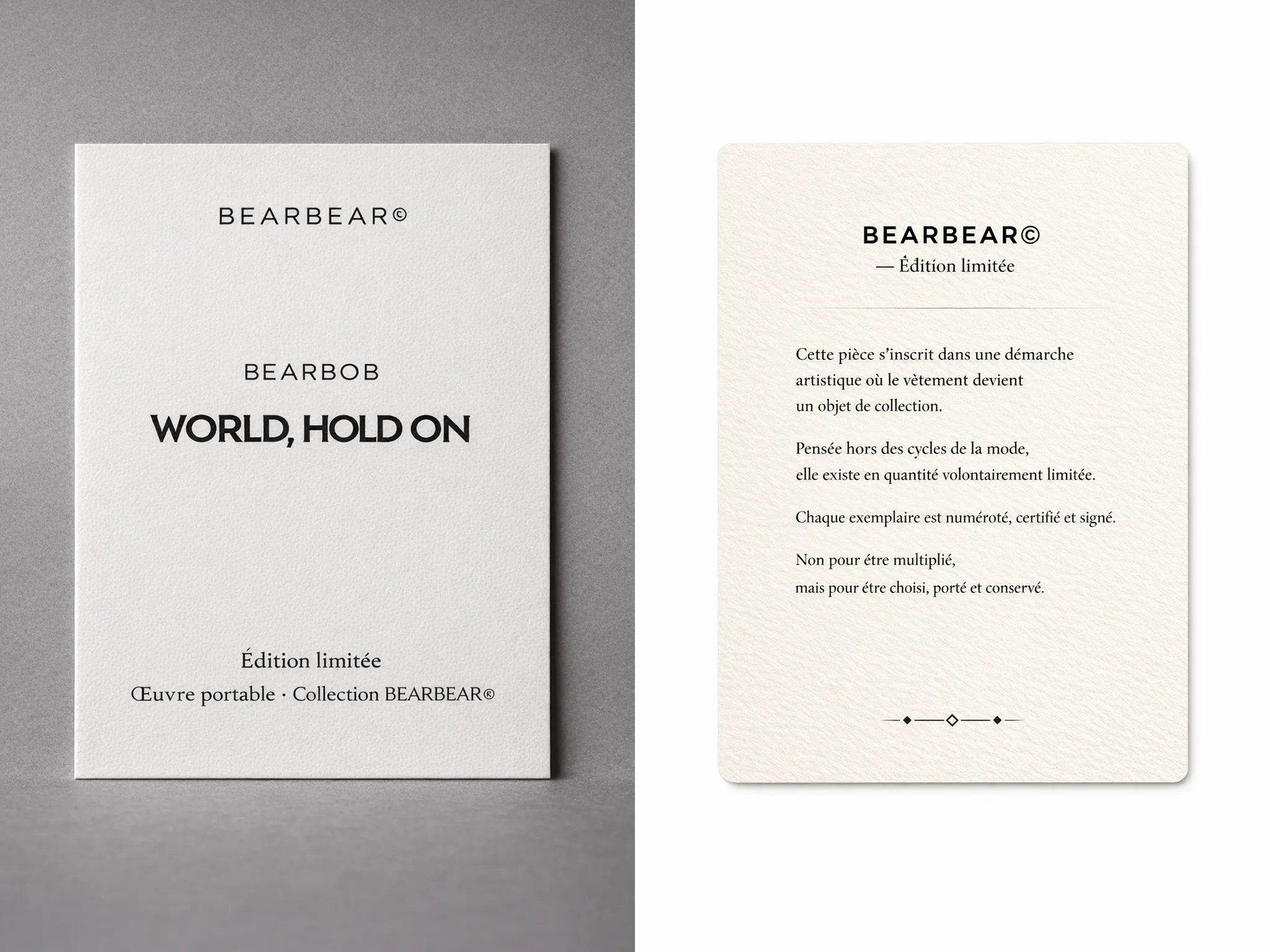 Carte curatoriale BEARBEAR©